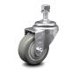 Polyurethane Swivel Threaded Stem Caster w/3'' x 1.25'' Gray Wheel and 1/2'' Stem - 250 lbs Capacity/Caster - Service Caster Brand Polyurethane Swivel Threaded Stem Caster w/3'' x 1.25'' Gray Wheel and 1/2'' Stem - 250 lbs Capacity/Caster - Service Caster Brand