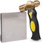Metal Stamping Hammer and Steel Bench Block for Personalizing Jewelry, Wood, Leather & More