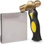 Metal Stamping Hammer and Steel Bench Block for Personalizing Jewelry, Wood, Leather & More
