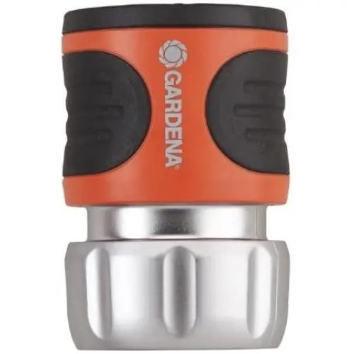 GARDENA Metal Alloy Hose Connector with Water Stop GARDENA Metal Alloy Hose Connector with Water Stop