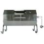 TITAN GREAT OUTDOORS BBQ Rotisserie Grill w/Roaster Spit and Glass Hood, 125 lbs.