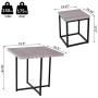 HOMCOM 5 Piece Dining Room Table Chair Set Square Board Steel Space Saving with Stools, Natural Wood Color