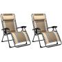 Amazon Basics Outdoor Padded Zero Gravity Lounge Beach Chair - Pack of 2
