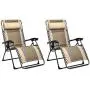 Amazon Basics Outdoor Padded Zero Gravity Lounge Beach Chair - Pack of 2