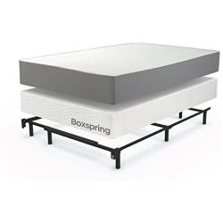 ZINUS Compack Metal Bed Frame / 7 Inch Support Bed Frame for Box Spring and Mattress Set, Black, King