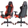 Gtracing Gaming Chair Racing Office Computer Ergonomic Video Game Chair Backrest and Seat Height Adjustable Swivel Recliner with Headrest and Lumbar Pillow Esports Chair (Red)