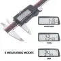 VINCA DCLA-0605 Electronic Digital Vernier Micrometer Caliper Measuring Tool Stainless Steel Large LCD Screen 0-6 Inch/150mm, Inch/Metric/Fractions, Red/Black VINCA DCLA-0605 Electronic Digital Vernier Micrometer Caliper Measuring Tool Stainless Steel Large LCD Screen 0-6 Inch/150mm, Inch/Metric/Fractions, Red/Black