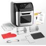 whall Air Fryer, 13QT Air Fryer Oven, Family Rotisserie Oven, 1700W Electric Air Fryer Toaster Oven, Tilt LED Digital Touchscreen, 12-in-1 Presets for Heating, Baking, Roasting & Dehydrating, Accessories & Cookbook