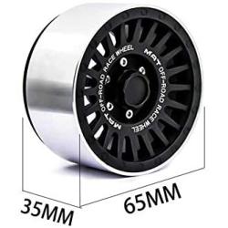 LAFEINA 1/10 RC Crawler Metal 2.2inch Beadlock Wheels Rims for 1:10 Axial SCX10 RR10 Wraith 90048 Traxxas TRX4 TRX6 RC Car Part (2 PCS)