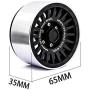 LAFEINA 1/10 RC Crawler Metal 2.2inch Beadlock Wheels Rims for 1:10 Axial SCX10 RR10 Wraith 90048 Traxxas TRX4 TRX6 RC Car Part (2 PCS)