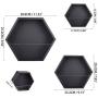 Ecosides Mixed 3 Iron Honeycomb Wall Planter Indoor, Hexagon Wall Hanging Planter, Geometric Terrarium, Wall Vase Florarium, Metal Planter for Wall Decor, Hanging Terrarium (Black)
