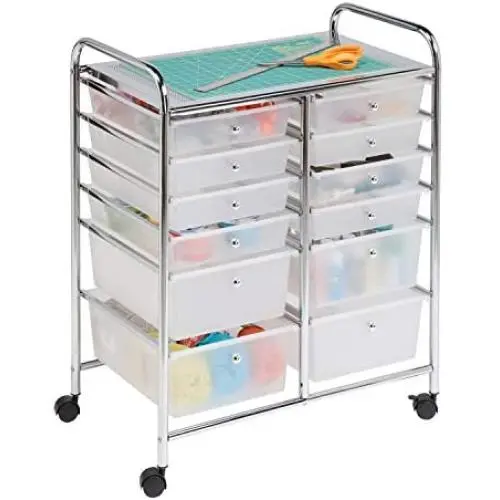 Honey-Can-Do Rolling Storage Cart and Organizer with 12 Plastic Drawers Honey-Can-Do Rolling Storage Cart and Organizer with 12 Plastic Drawers