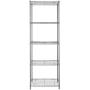 Function Home 5 Tier Wire Shelving Metal Storage Rack Shelving Unit Storage Shelf Pantry Food Shelf Plant Shelves for Kitchen Living Room Office Garage in Grey