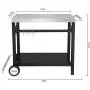 Royal Gourmet Double-Shelf Movable Dining Cart Table,Commercial Multifunctional Stainless Steel Flattop Worktable PC3401S Royal Gourmet Double-Shelf Movable Dining Cart Table,Commercial Multifunctional Stainless Steel Flattop Worktable PC3401S