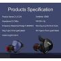 CVJ CSN in Ear Monitor,All Metal Earphone 5BA 1DD 6 Drives HiFi Bass IEM, Professional-Quality in Ear Earphone/Earbuds/Hearphone with Detachable Cable Universal-Fit 0.75mm 2PIN (No Mic, Blue)