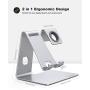 Stand for Apple Watch Phone Holder 2 in 1 : Lamicall Desktop Stand Holder Charging Station Dock Compatible with Apple Watch Series 5/4/3/2/1, and Phone 11 Pro/Xs/X Max/XR/X/8/8Plus/7/7 Plus /6S Plus