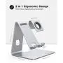 Stand for Apple Watch Phone Holder 2 in 1 : Lamicall Desktop Stand Holder Charging Station Dock Compatible with Apple Watch Series 5/4/3/2/1, and Phone 11 Pro/Xs/X Max/XR/X/8/8Plus/7/7 Plus /6S Plus