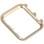 Leotop Compatible with Apple Watch Case 38mm, Metal Bumper Protective Cover Frame Accessories Women Girl Bling Shiny Crystal Rhinestone Diamond Compatible iWatch Series 3/2/1(Diamond Gold, 38mm)