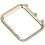 Leotop Compatible with Apple Watch Case 38mm, Metal Bumper Protective Cover Frame Accessories Women Girl Bling Shiny Crystal Rhinestone Diamond Compatible iWatch Series 3/2/1(Diamond Gold, 38mm)