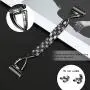 Joyozy Metal X-Link Bling Bands Compatible with Fitbit Charge 3/ Charge 3 SE Smartwatch, Replacement Wrist Accessory Fitness Bands Straps Bracelet Wristbands Women Men(Black)