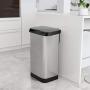 Glad Stainless Steel Sensor Trash Can with Clorox Odor Protection | Touchless Metal Kitchen Garbage Bin with Soft Close Lid and Waste Bag Roll Holder, 20 Gallon