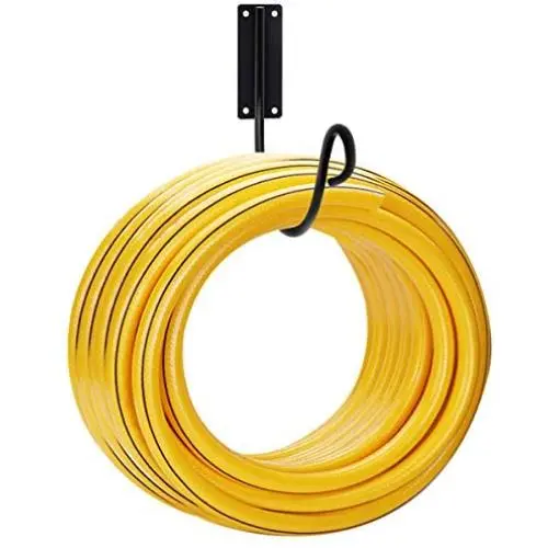 Urban Deco Hose Holder Hook, Wall Mounted Water Hose Storage Hanger,Heavy Duty Metal Hose Bracket,Holds 125-Feet of 5/8-Inch Hosepipe Black Urban Deco Hose Holder Hook, Wall Mounted Water Hose Storage Hanger,Heavy Duty Metal Hose Bracket,Holds 125-Feet of 5/8-Inch Hosepipe Black