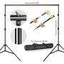 Julius Studio Premium Photo & Video 10 ft. Wide Backdrop Stand (122 x 86 inch) Background Support System Kit with Spring Clamp, Sand Bag, Carry Bag, Photography Studio, JSAG283