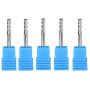 SpeTool 1/8 End Mills for Aluminum 2 Flutes CNC Spiral Router Bits for Aluminum Cut Non-Ferrous Metal Upcut 1.5 inches Long 5 Pieces