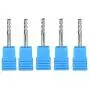 SpeTool 1/8 End Mills for Aluminum 2 Flutes CNC Spiral Router Bits for Aluminum Cut Non-Ferrous Metal Upcut 1.5 inches Long 5 Pieces