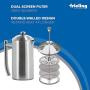 Frieling USA Double-Walled Stainless-Steel French Press Coffee Maker, Brushed, 17 Ounces