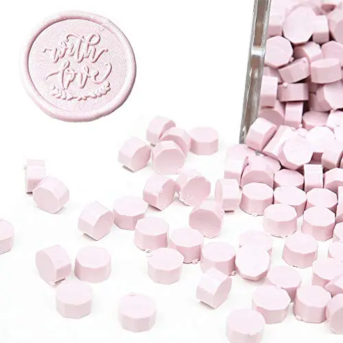 UNIQOOO Arts & Crafts 180 Pcs Pastel Sakura Pink Box Sealing Wax Beads Nuggets for Wax Seal Stamp, Great for Embellishment of Cards Envelopes, Wedding Invitations, Wine Packages, Gift Wrapping UNIQOOO Arts & Crafts 180 Pcs Pastel Sakura Pink Box Sealing Wax Beads Nuggets for Wax Seal Stamp, Great for Embellishment of Cards Envelopes, Wedding Invitations, Wine Packages, Gift Wrapping
