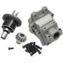 F Fityle Metal Gearbox Covers Housing Shell + Diff Gear Parts for WLTOYS 144001 1/14 RC Car Replacement - Gearbox Housing + Differential Gear Silver