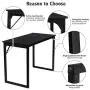 KINGSO Small Computer Desk 39'' Study Writing Table for Home Office, Black Modern Desk Laptop Desk Sturdy Work Table PC Wood Computer Table with Black Metal Frame(Black) KINGSO Small Computer Desk 39'' Study Writing Table for Home Office, Black Modern Desk Laptop Desk Sturdy Work Table PC Wood Computer Table with Black Metal Frame(Black)