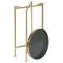 Kate and Laurel Celia Round Metal Foldable Tray Accent Table, Gray with Gold Base Kate and Laurel Celia Round Metal Foldable Tray Accent Table, Gray with Gold Base
