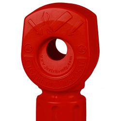 Justrite 26810R Steel Heavy Duty Butt Cans Cigarette Butt Receptacle, 2.5 Gallon Capacity, 11-1/2'' Diameter x 34'' Height, Red