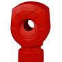 Justrite 26810R Steel Heavy Duty Butt Cans Cigarette Butt Receptacle, 2.5 Gallon Capacity, 11-1/2'' Diameter x 34'' Height, Red