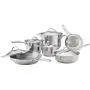 Anolon Nouvelle Stainless Steel Cookware Pots and Pans Set, 11 Piece Anolon Nouvelle Stainless Steel Cookware Pots and Pans Set, 11 Piece