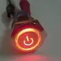ESUPPORT 16mm 12V 3A Power Symbol Angel Eye Halo Car Red LED Light Metal Push Button Toggle Switch Socket Plug Wire ESUPPORT 16mm 12V 3A Power Symbol Angel Eye Halo Car Red LED Light Metal Push Button Toggle Switch Socket Plug Wire