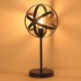 Upgrade Industrial Globe Table Lamp, Metal Spherical Desk Lamp for Nightstand, Vintage Edison Reading Lamp for Bedroom, Living Room, Dorm, E26 by LIUSUN LIULU