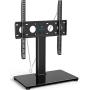 Universal TV Stand - Table Top TV Stand for 32-47 Inch LCD LED TVs - Height Adjustable TV Base Stand with Tempered Glass Base & Wire Management & Security Wire, Holds Up to 88lbs, VESA 400x400mm