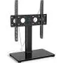 Universal TV Stand - Table Top TV Stand for 32-47 Inch LCD LED TVs - Height Adjustable TV Base Stand with Tempered Glass Base & Wire Management & Security Wire, Holds Up to 88lbs, VESA 400x400mm