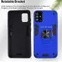 Samsung Galaxy A71 4G Screen Protector Folmeikat 360 Degree Rotating Metal Ring Cover with Kickstand Protective Phone Case (NOT for Samsung A71 5G/5G UW) 6.7'' (Blue)