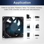 Wathai EC Axial Fan AC 110V 115V 120V 220V 240V Brushless Cooling Fan 80mm x 25mm