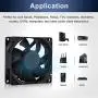 Wathai EC Axial Fan AC 110V 115V 120V 220V 240V Brushless Cooling Fan 80mm x 25mm Wathai EC Axial Fan AC 110V 115V 120V 220V 240V Brushless Cooling Fan 80mm x 25mm