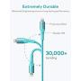 Xcentz iPhone Charger 10ft, MFi Certified Lightning Cable, Braided Nylon High-Speed iPhone Cable with Premium Metal Connector for iPhone 11/X/XS/XR/XS Max/8/7/6/5S/SE, iPad Pro/Mini/Air, Blue
