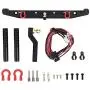 fosa Metal Rear Bumper with LED Light Trailer Hook for 1/10 RC Axial SCX10 II 90046 TraxxasTRX-4 Remote Control car