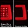 Fit 2002-2005 Ford Explorer SUV Tube White Streak Led Tail Lights Black Housing/Clear Lens