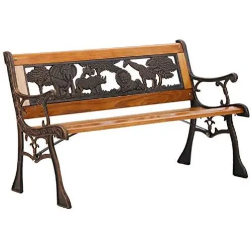 Garden Bench Park Bench for Kids Outdoor Benches Clearance Metal and Wood Benches Clearance for Patio Yard