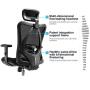 SIHOO Ergonomics Office Chair Computer Chair Desk Chair, Adjustable Headrests Chair Backrest and Armrests Mesh Chair (Black)…