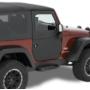 Bestop 5179835 Black Diamond 2-Piece Fabric Doors for 2007-2018 Wrangler - Front